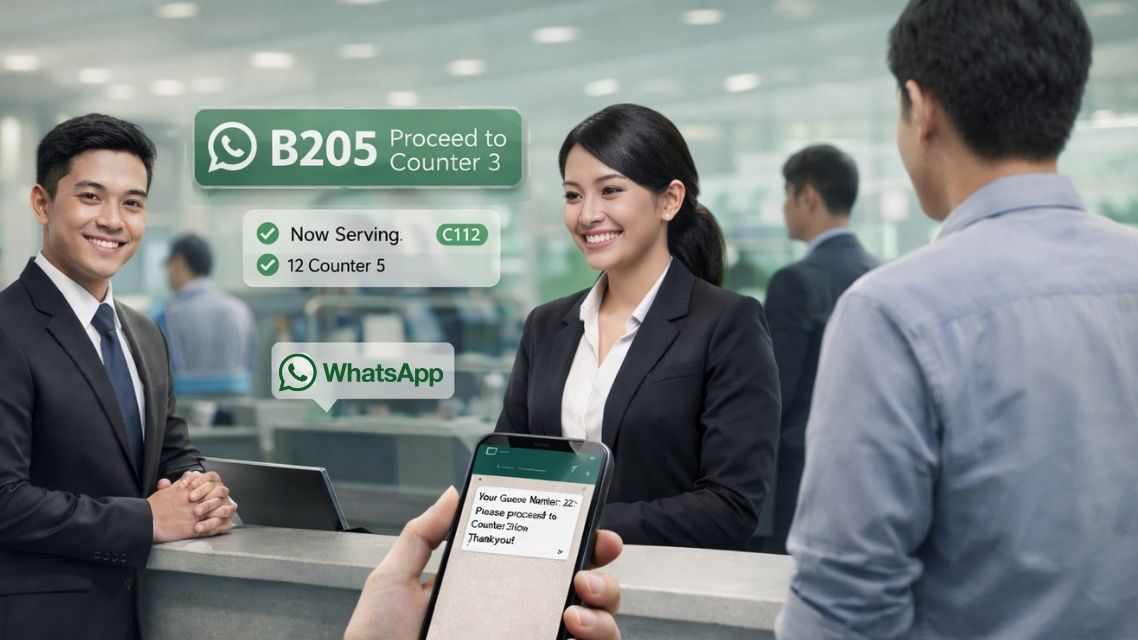WhatsApp QMS - Customer receives WhatsApp notification